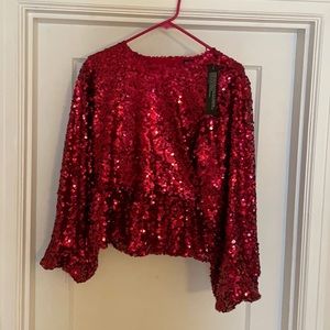 Sequin peplum Sister Jane party top